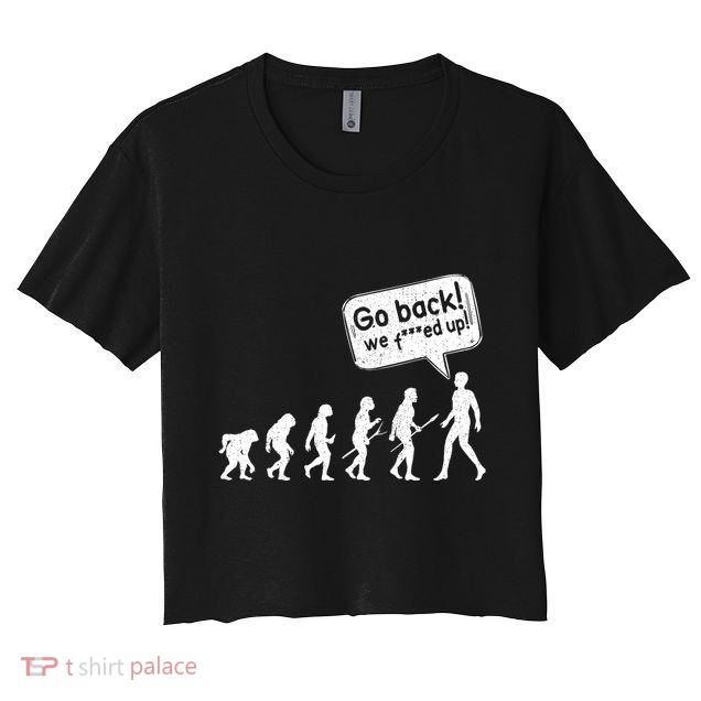 Mankind Evolution Human Experiment Gone Wrong Crop Top
