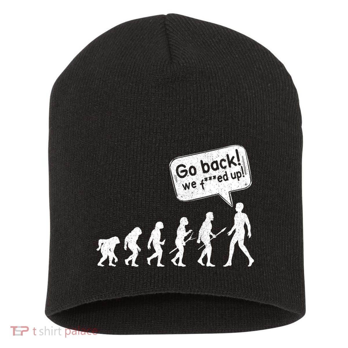 Mankind Evolution Human Experiment Gone Wrong Short Acrylic Beanie