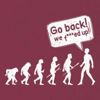 Mankind Evolution Human Experiment Gone Wrong 16oz Travel Tumbler