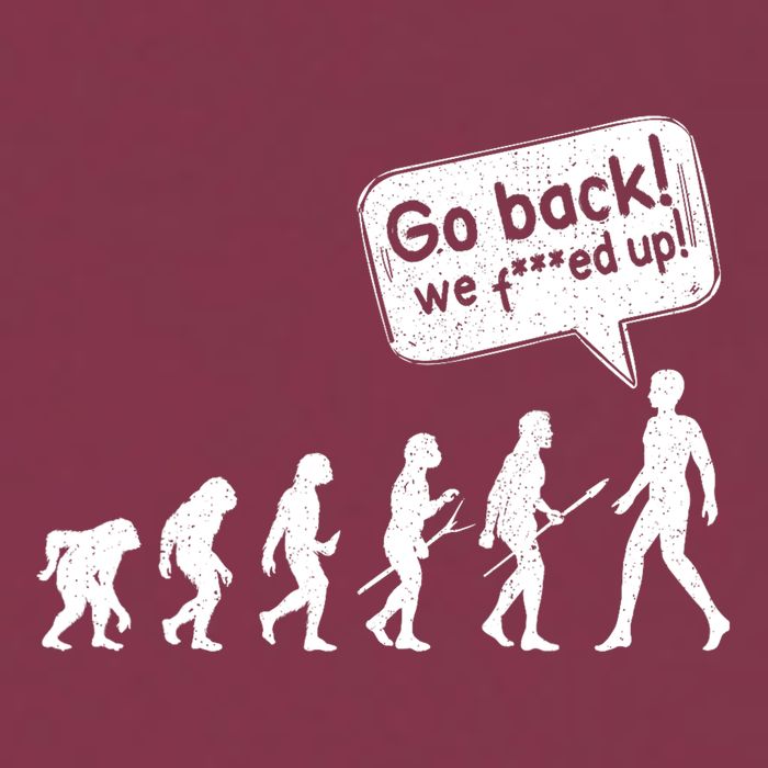 Mankind Evolution Human Experiment Gone Wrong 16oz Travel Tumbler