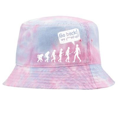 Mankind Evolution Human Experiment Gone Wrong Tie-Dyed Bucket Hat