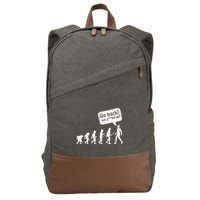 Mankind Evolution Human Experiment Gone Wrong Cotton Canvas Backpack