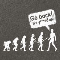 Mankind Evolution Human Experiment Gone Wrong Cotton Canvas Backpack