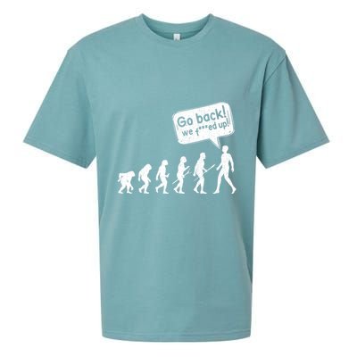 Mankind Evolution Human Experiment Gone Wrong Sueded Cloud Jersey T-Shirt