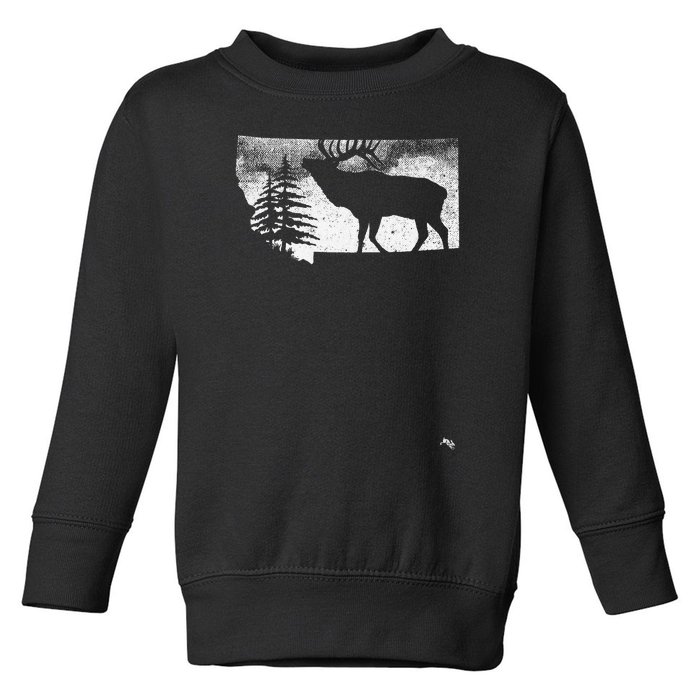 Montana Elk Hunter Toddler Sweatshirt