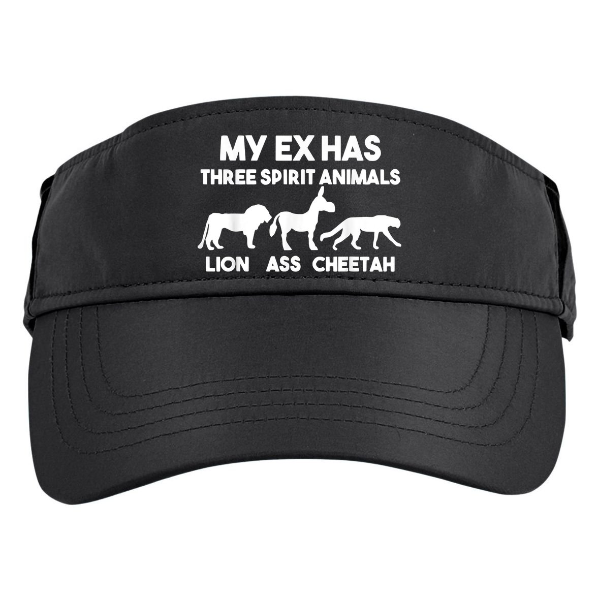 My Ex Has 3 Spirit Animals Lion Ass Cheetah Divorce Adult Drive Performance Visor
