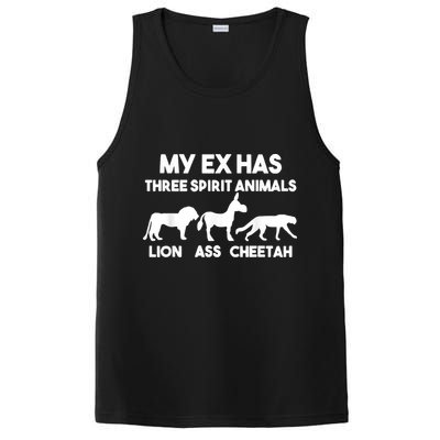 My Ex Has 3 Spirit Animals Lion Ass Cheetah Divorce PosiCharge Competitor Tank