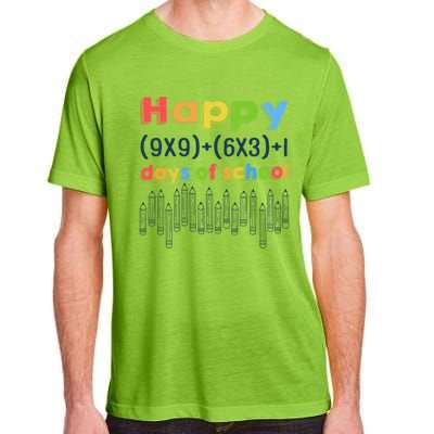 Math Equation Happy 100 Days Of School Gift Adult ChromaSoft Performance T-Shirt