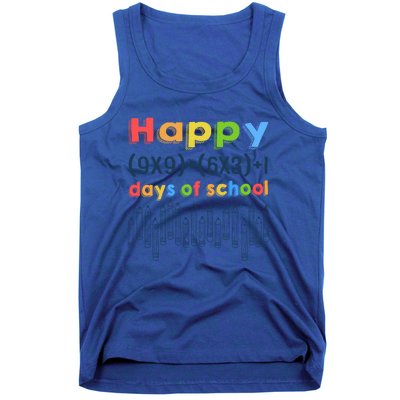 Math Equation Happy 100 Days Of School Gift Tank Top