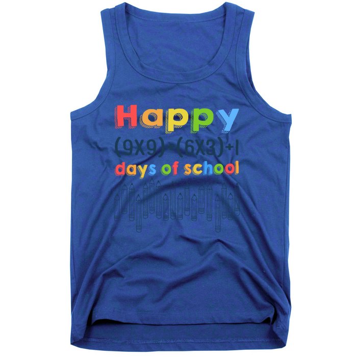 Math Equation Happy 100 Days Of School Gift Tank Top