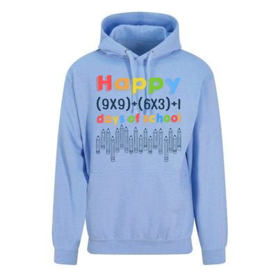 Math Equation Happy 100 Days Of School Gift Unisex Surf Hoodie