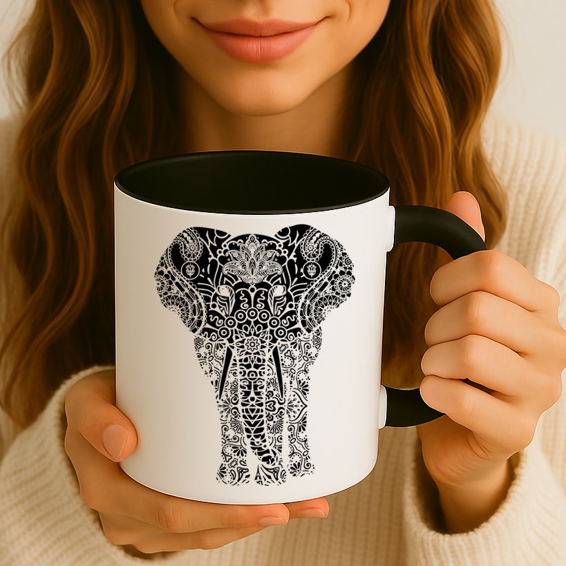 Mandala Elephant Hastin Gaja Pattern Yoga Great Gift Mug