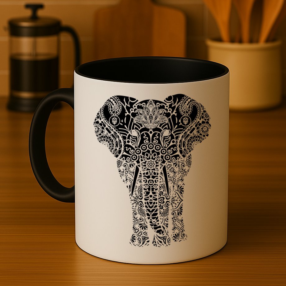 Mandala Elephant Hastin Gaja Pattern Yoga Great Gift Mug