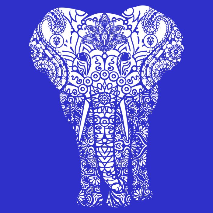 Mandala Elephant Hastin Gaja Pattern Yoga Great Gift Long Sleeve Shirt