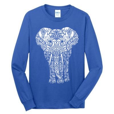 Mandala Elephant Hastin Gaja Pattern Yoga Great Gift Tall Long Sleeve T-Shirt