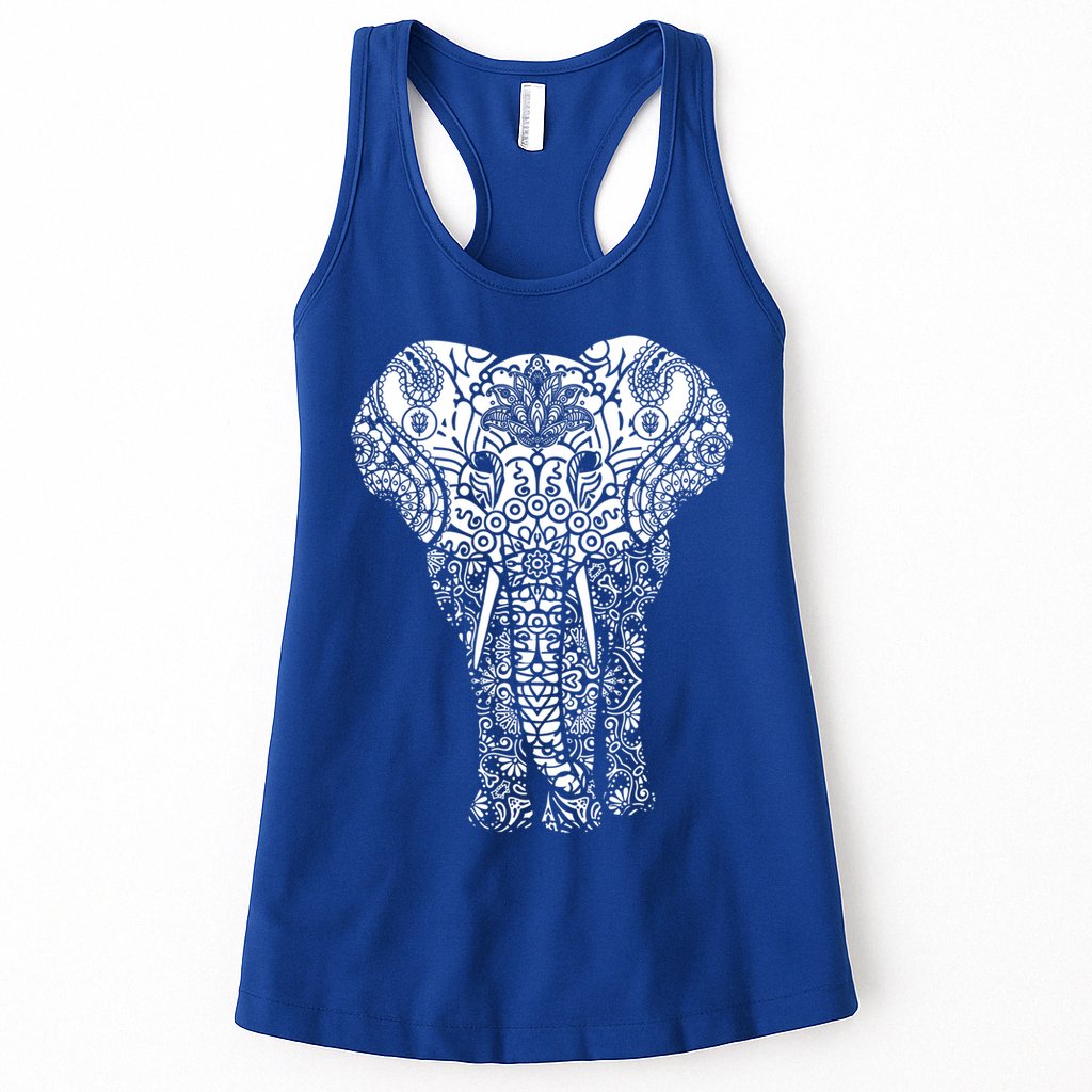 Mandala Elephant Hastin Gaja Pattern Yoga Great Gift Womens Tank Top