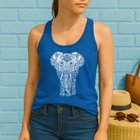 Mandala Elephant Hastin Gaja Pattern Yoga Great Gift Womens Tank Top