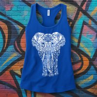 Mandala Elephant Hastin Gaja Pattern Yoga Great Gift Womens Tank Top