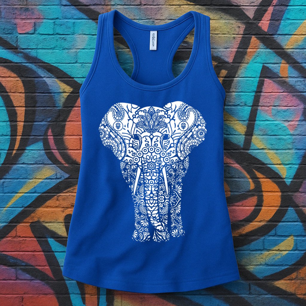 Mandala Elephant Hastin Gaja Pattern Yoga Great Gift Womens Tank Top