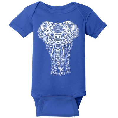 Mandala Elephant Hastin Gaja Pattern Yoga Great Gift Baby Bodysuit