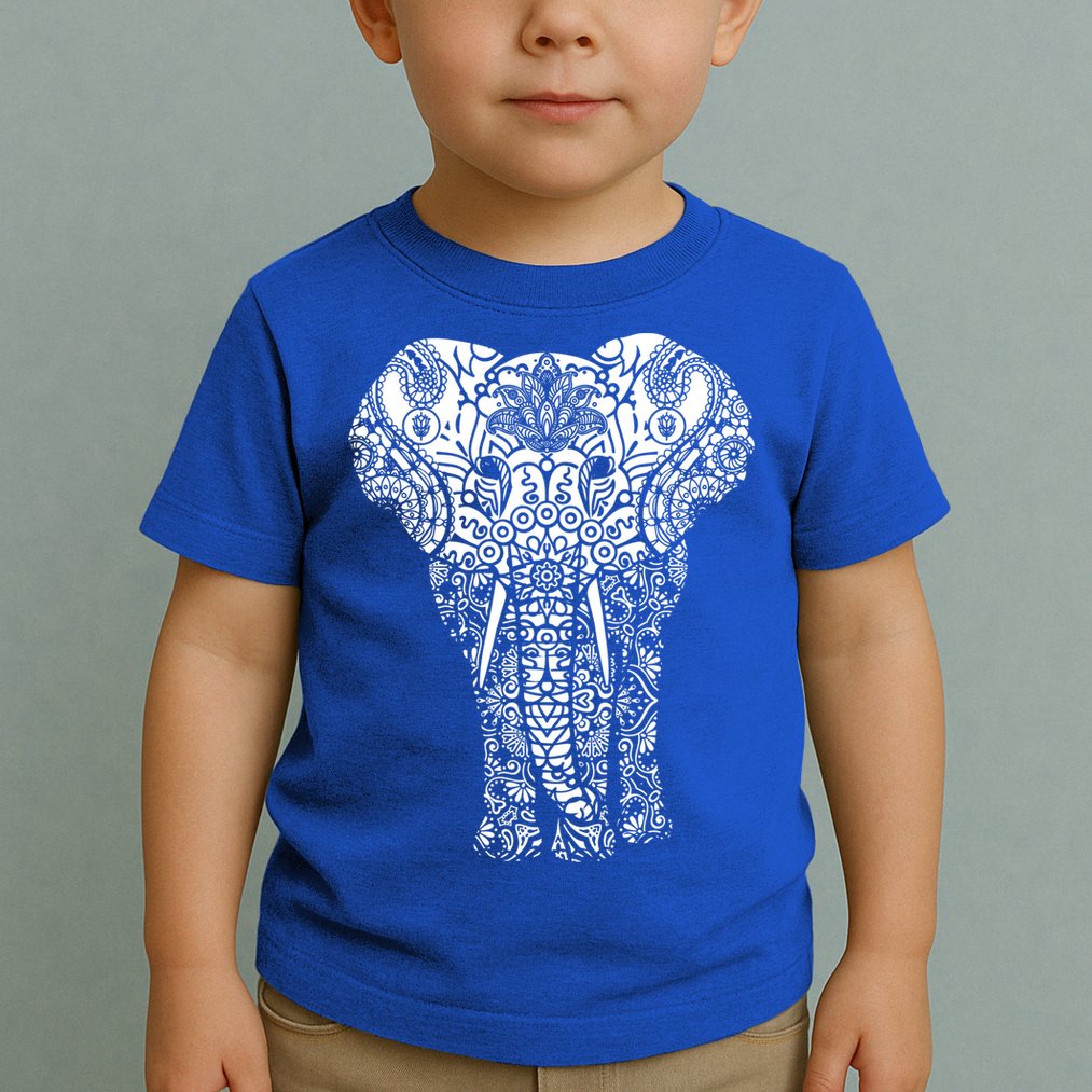 Mandala Elephant Hastin Gaja Pattern Yoga Great Gift Toddler T-Shirt