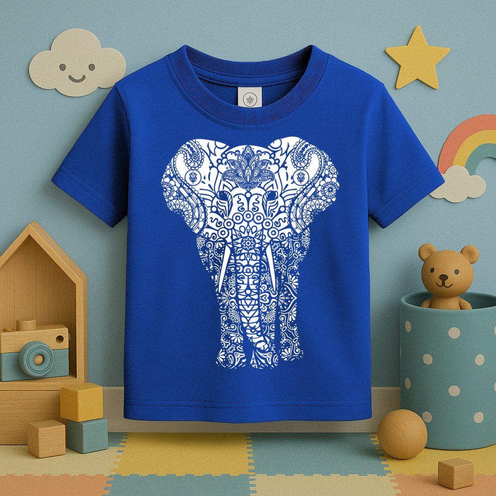 Mandala Elephant Hastin Gaja Pattern Yoga Great Gift Toddler T-Shirt