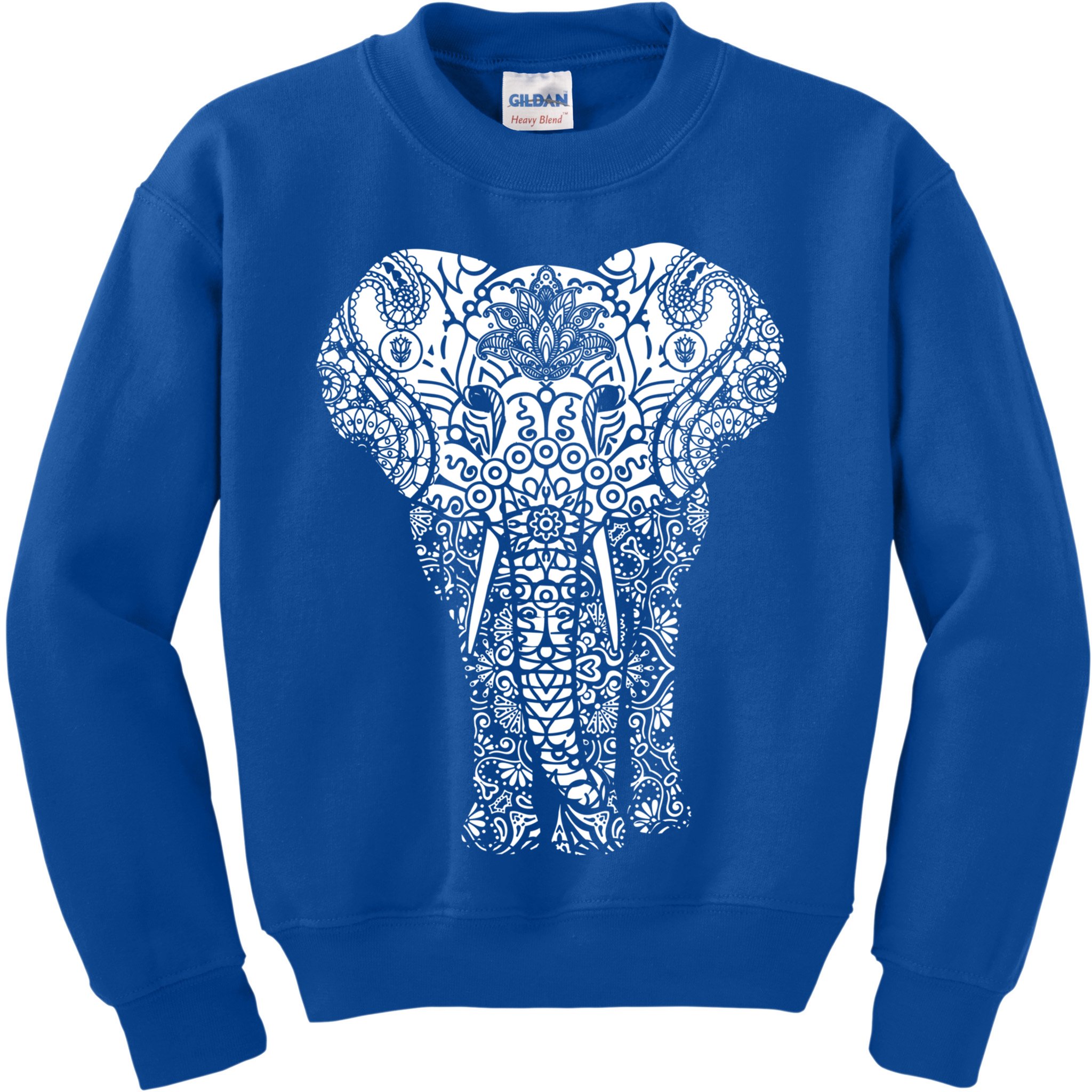 Mandala Elephant Hastin Gaja Pattern Yoga Great Gift Kids Sweatshirt
