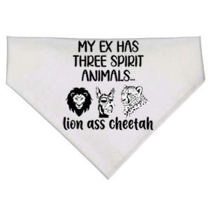 My Ex Has Three Spirit Animals Lion Ass Cheetah Funny USA-Made Doggie Bandana