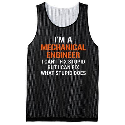 Mechanical Engineer I CanT Fix Stupid Mesh Reversible Basketball Jersey Tank