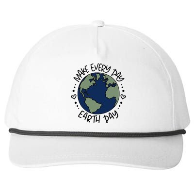 Make Everyday Is Earth Day Protect The Planet Save The Planet Snapback Five-Panel Rope Hat