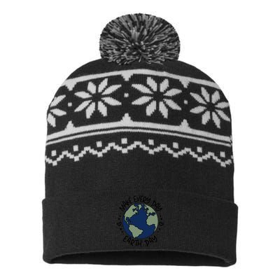 Make Everyday Is Earth Day Protect The Planet Save The Planet USA-Made Snowflake Beanie