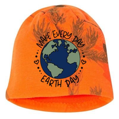 Make Everyday Is Earth Day Protect The Planet Save The Planet Kati - Camo Knit Beanie