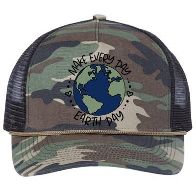 Make Everyday Is Earth Day Protect The Planet Save The Planet Retro Rope Trucker Hat Cap