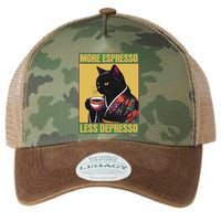 More Espresso Less Depresso Up Caffeine Down Depression Legacy Tie Dye Trucker Hat