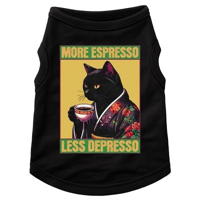 More Espresso Less Depresso Up Caffeine Down Depression Doggie Tank
