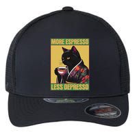 More Espresso Less Depresso Up Caffeine Down Depression Flexfit Unipanel Trucker Cap
