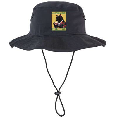 More Espresso Less Depresso Up Caffeine Down Depression Legacy Cool Fit Booney Bucket Hat