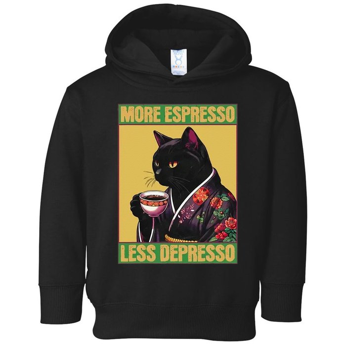 More Espresso Less Depresso Up Caffeine Down Depression Toddler Hoodie