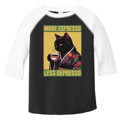 More Espresso Less Depresso Up Caffeine Down Depression Toddler Fine Jersey T-Shirt