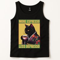 More Espresso Less Depresso Up Caffeine Down Depression Tank Top