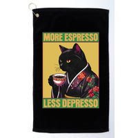 More Espresso Less Depresso Up Caffeine Down Depression Golf Towel