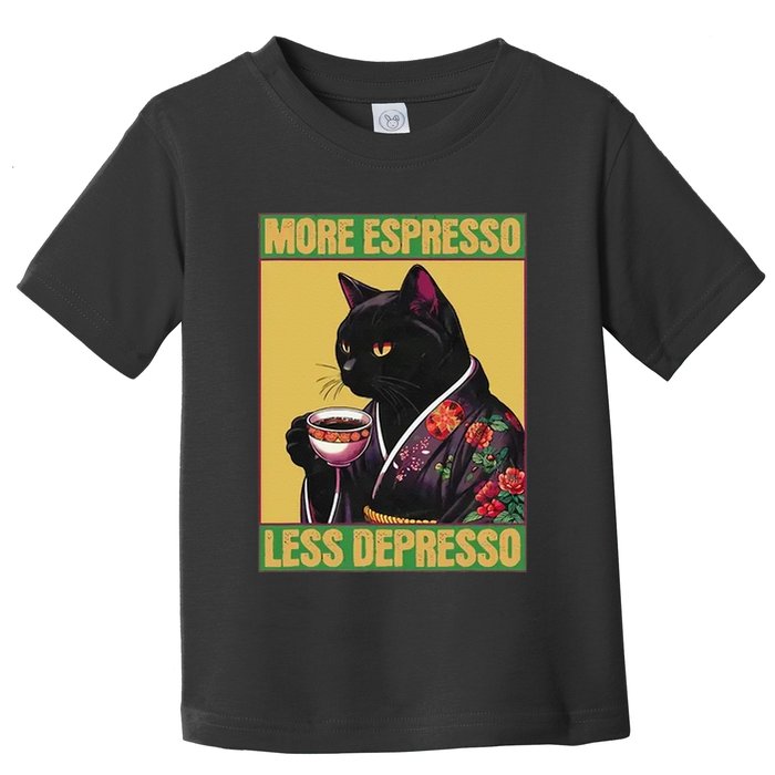 More Espresso Less Depresso Up Caffeine Down Depression Toddler T-Shirt