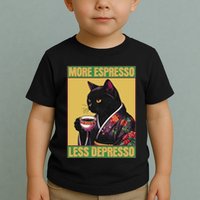 More Espresso Less Depresso Up Caffeine Down Depression Toddler T-Shirt