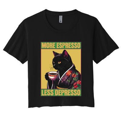 More Espresso Less Depresso Up Caffeine Down Depression Crop Top