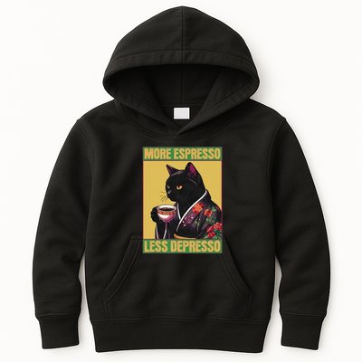 More Espresso Less Depresso Up Caffeine Down Depression Kids Hoodie