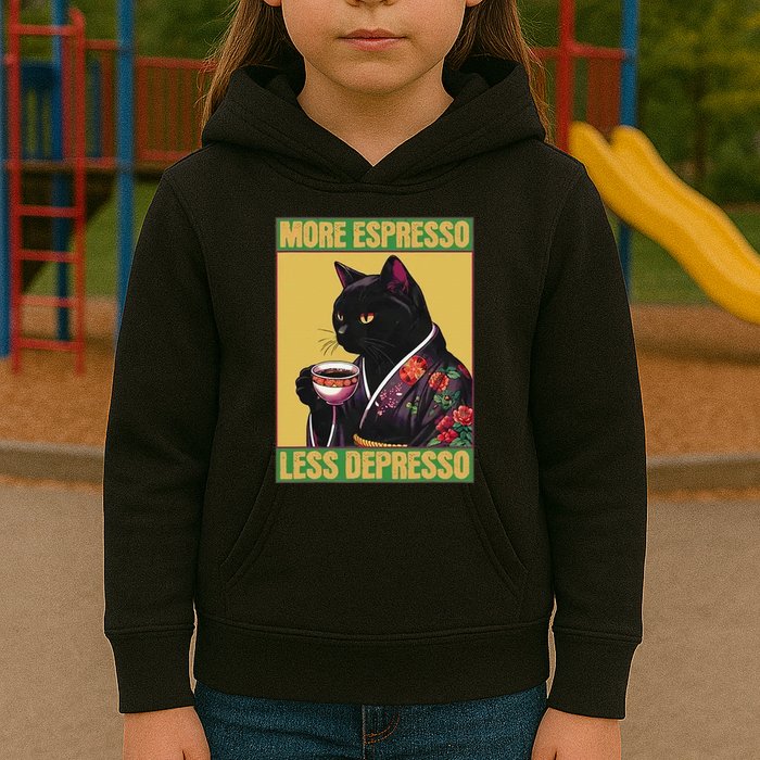 More Espresso Less Depresso Up Caffeine Down Depression Kids Hoodie