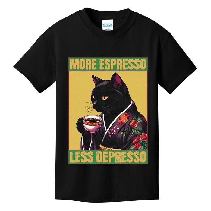 More Espresso Less Depresso Up Caffeine Down Depression Kids T-Shirt
