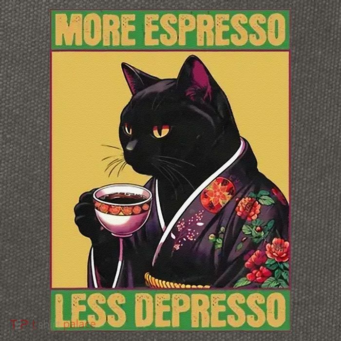 More Espresso Less Depresso Up Caffeine Down Depression Cotton Canvas Backpack