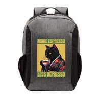 More Espresso Less Depresso Up Caffeine Down Depression Vector Backpack