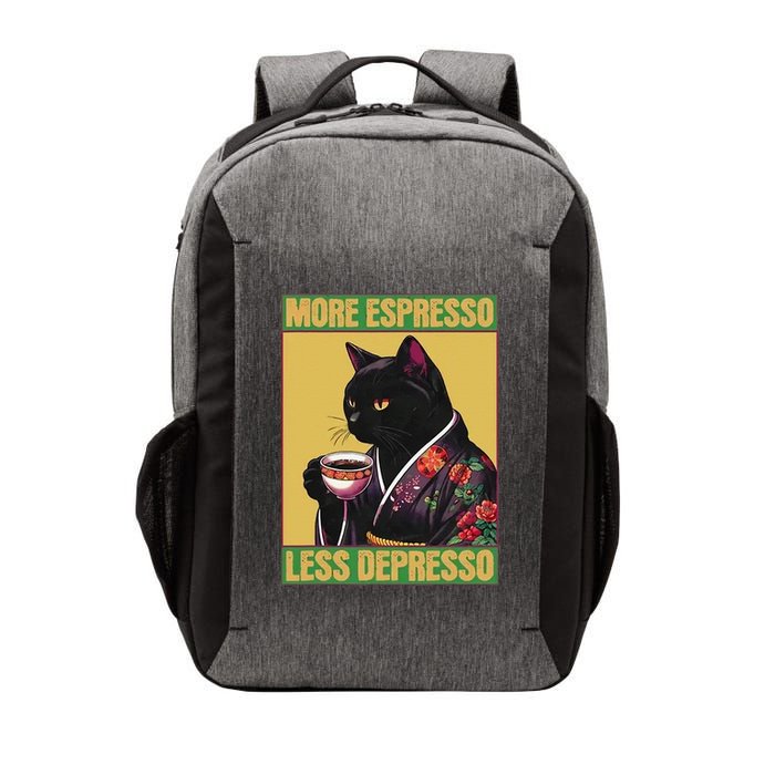 More Espresso Less Depresso Up Caffeine Down Depression Vector Backpack
